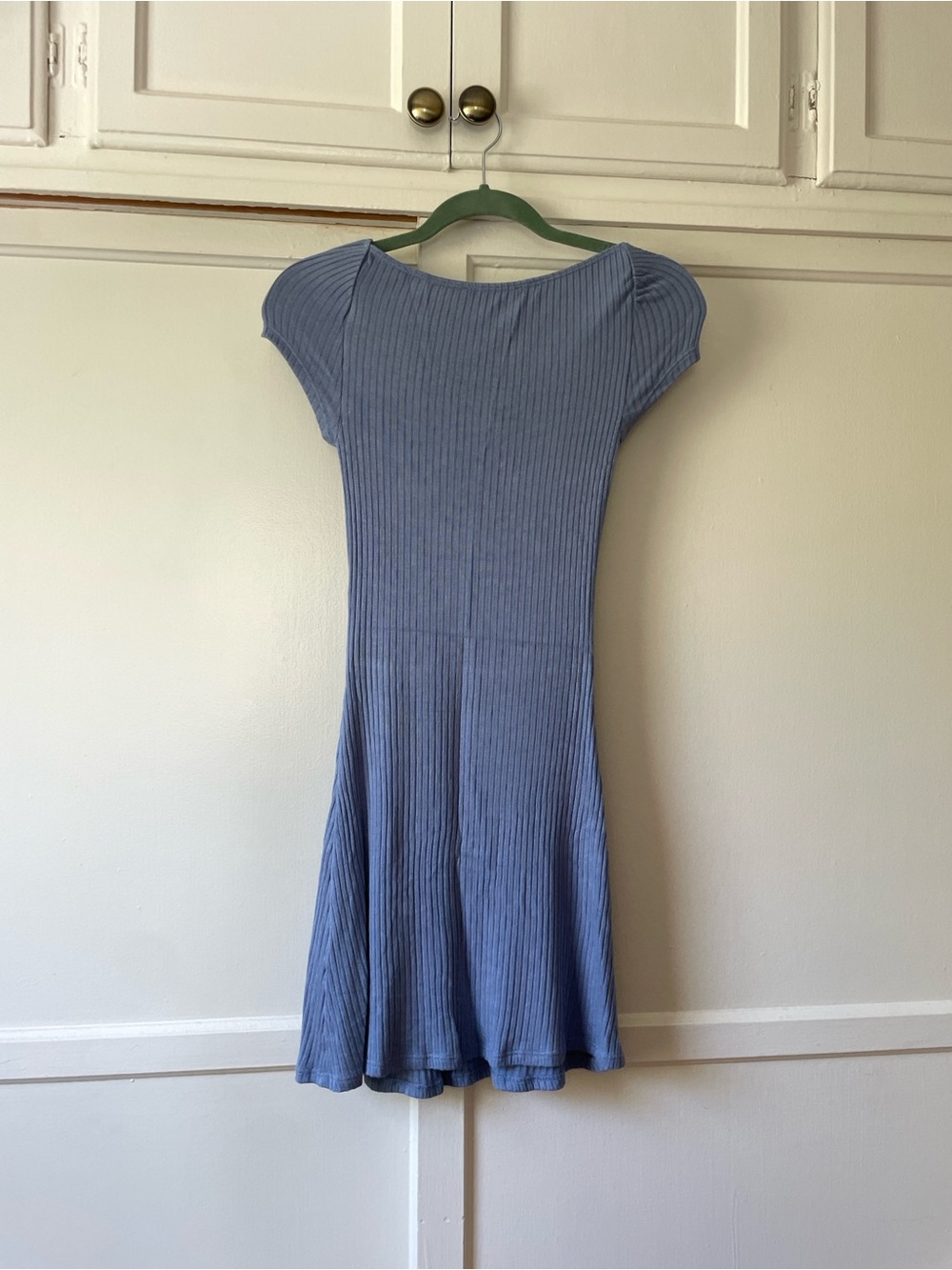 Periwinkle Blue Reformation ribbed minidress - Picture 2 of 9